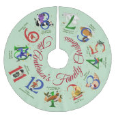 Die zwölf Tage Weihnachten Polyester Weihnachtsbaumdecke (Vorderseite)