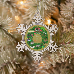 Die zwölf Tage Weihnachten Schneeflocken Zinn-Ornament