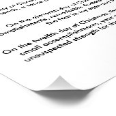 Die Zwölf Tage Weihnachts-Sonderbedarf (AVSNR) Poster (Ecke)