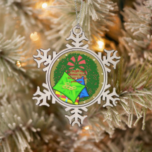 Die zwölf Tage Weihnachtskollektion: Fünf Tage Schneeflocken Zinn-Ornament