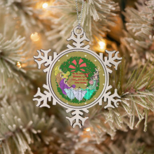 Die zwölf Tage Weihnachtskollektion: Tag neun Schneeflocken Zinn-Ornament