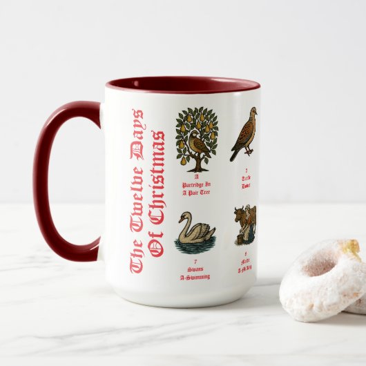 Die zwölf Weihnachtstage Tasse (Mit Donut)