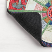 Die zwölf Zeichen des Tierkreises und des Sun Mousepad (Ecke)