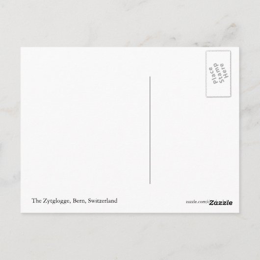 Die Zytglogge Postkarte (Rückseite)