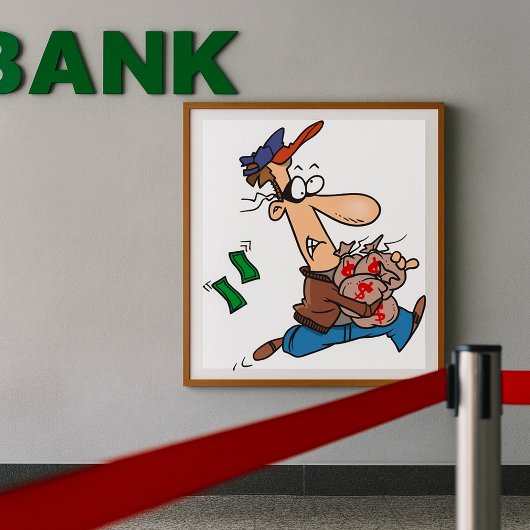 Dieb stiehlt Geld Poster