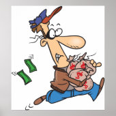 Dieb stiehlt Geld Poster (Vorne)
