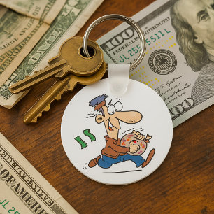 Dieb stiehlt Geld Schlüsselanhänger