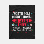 Diebstahl am Nordpol gefangen beim Essen des Weihn Fleecedecke (Vorderseite)