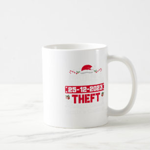 Diebstahl am Nordpol gefangen beim Essen des Weihn Kaffeetasse
