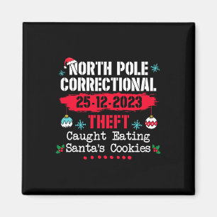 Diebstahl am Nordpol gefangen beim Essen des Weihn Magnet