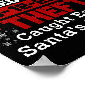 Diebstahl am Nordpol gefangen beim Essen des Weihn Poster (Ecke)