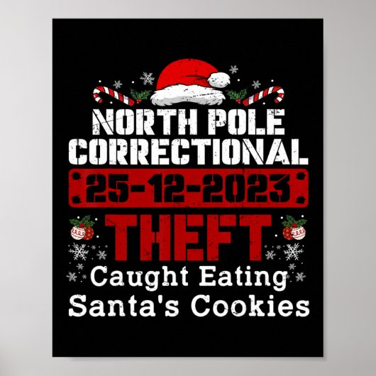 Diebstahl am Nordpol gefangen beim Essen des Weihn Poster (Vorne)