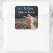 Diebstahl des hellen Buchzeichens Quadratischer Aufkleber (Tasche)