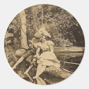 Diebstahl eines Kusses Runder Aufkleber