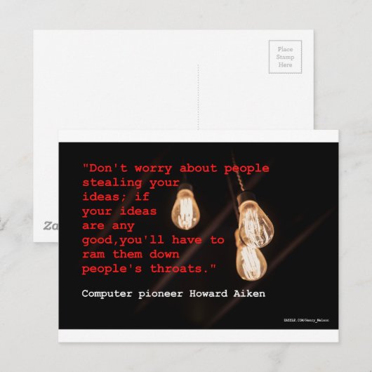 Diebstahl von Ideen Postkarte (Vorne/Hinten)