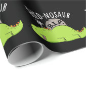 Died-nosaur Funny Dinosaur Puns Dark BG Geschenkpapier (Rolleneckpunkt)