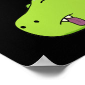 Died-nosaur Funny Dinosaur Puns Dark BG Poster (Ecke)