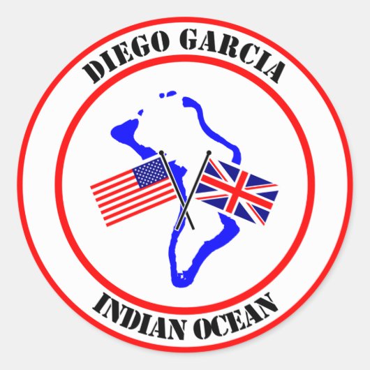 Diego Garcia Indischer Ozean Runder Aufkleber (Vorderseite)