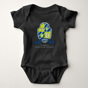 Diego Jungs D name & meint Ritter Schild Baby Strampler