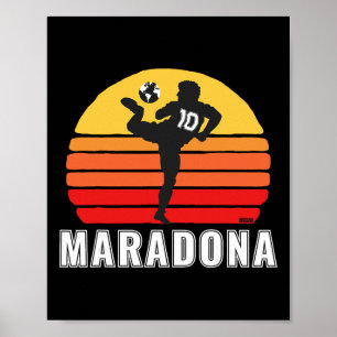 Diego Maradona Taquito Fußballbewegung #10 Fußball Poster