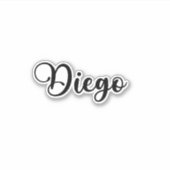 Diego Name - Handgeschriebene Kalligrafie Aufkleber (Vorderseite)