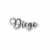 Diego Name - Handgeschriebene Kalligrafie Aufkleber (Vorderseite)