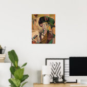 Diego Rivera, Junger Mann mit Füller, Poster (Heimbüro)