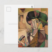 Diego Rivera, Junger Mann mit Füller, Postkarte (Vorne/Hinten)
