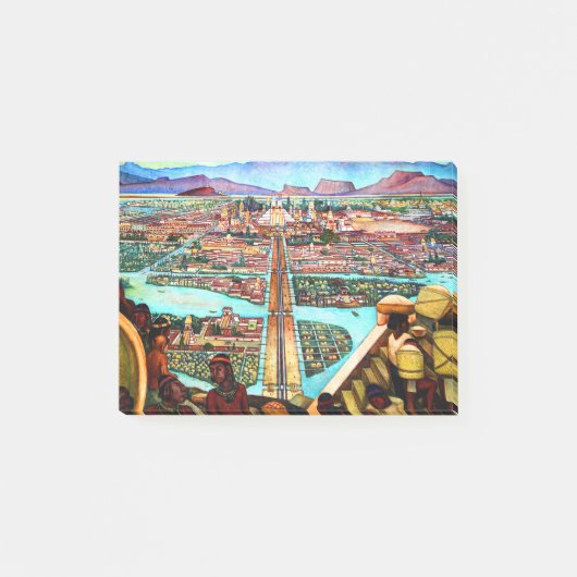 Diego Rivera Tenochtitlan Mural Post-it Klebezettel (Vorderseite)