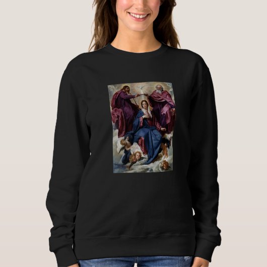 Diego Velázquez 2 Krönung der Jungfrau Mary Sweatshirt (Vorderseite)