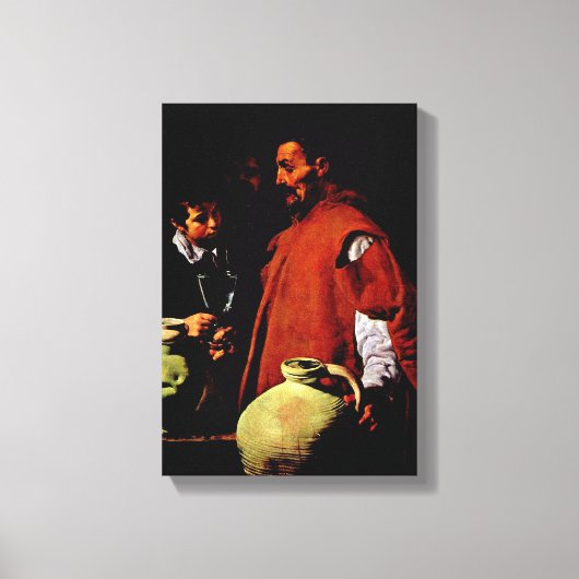 Diego Velazquez - Der Wasserverkäufer von Sevilla Leinwanddruck (Vorderseite)