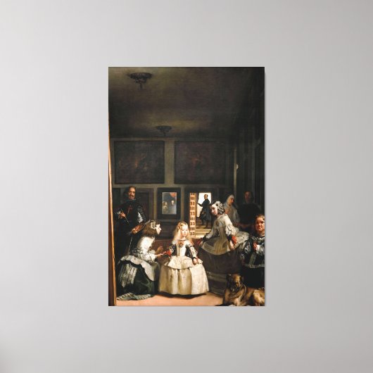 Diego Velázquez - Las Meninas (1656) Leinwanddruck (Vorderseite)
