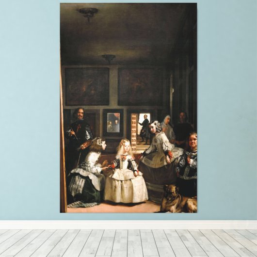 Diego Velázquez - Las Meninas (1656) Leinwanddruck (Insitu (Holzboden))