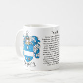 Diehl, der Ursprung, die Bedeutung und das Wappen Kaffeetasse (Vorderseite Links)