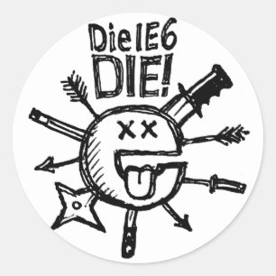 DieIE6-DIE Sketchnotes-Aufkleber Runder Aufkleber
