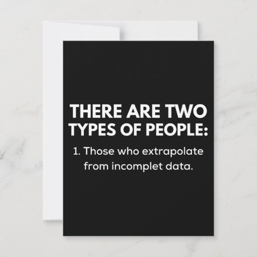 Diejenigen, die aus Inkomplet-Daten extrapolieren Save The Date (Vorderseite)