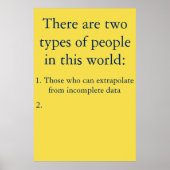 Diejenigen, die aus unvollständigen Daten extrapol Poster (Vorne)