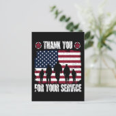 Diejenigen, die bedient haben: Danke 2025 Postkarte (Stehend Vorderseite)