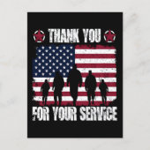 Diejenigen, die bedient haben: Danke 2025 Postkarte (Vorderseite)