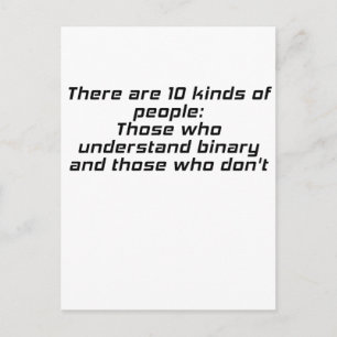 Diejenigen, die Binär verstehen, und diejenigen, d Postkarte