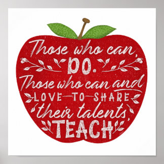 Diejenigen, die das Angebot Lehrer Red Apple Schul Poster
