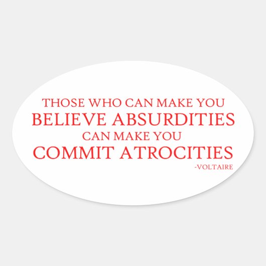 Diejenigen, die dich glauben machen können ovaler aufkleber (Vorderseite)