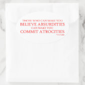 Diejenigen, die dich glauben machen können ovaler aufkleber (Tasche)