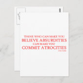 Diejenigen, die dich glauben machen können postkarte (Vorne/Hinten)