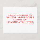 Diejenigen, die dich glauben machen können postkarte (Vorderseite)