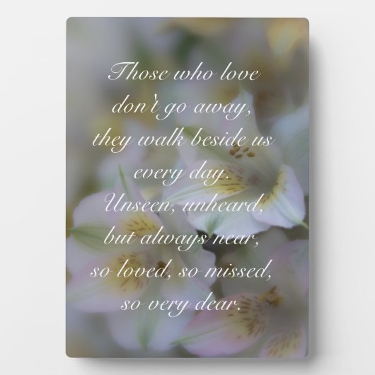 Diejenigen, die die Liebe nicht weggehen, Fotoplatte (Vorderseite)