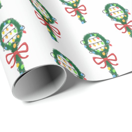 Diejenigen, die dieses Weihnachts-Tennis-Racket-Wr Geschenkpapier (Rolleneckpunkt)