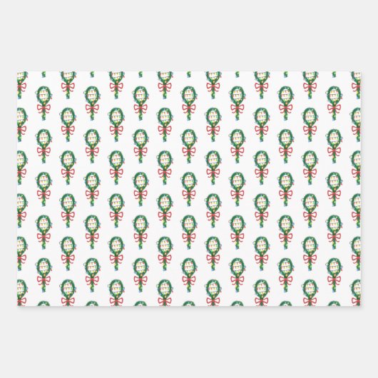 Diejenigen, die dieses Weihnachts-Tennis-Racket-Wr Geschenkpapier Set (Vorderseite 3)