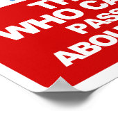 Diejenigen, die können, lehren Poster (Ecke)