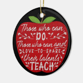 Diejenigen, die Zitat Apple lehren können| Name de Keramik Ornament (Links)